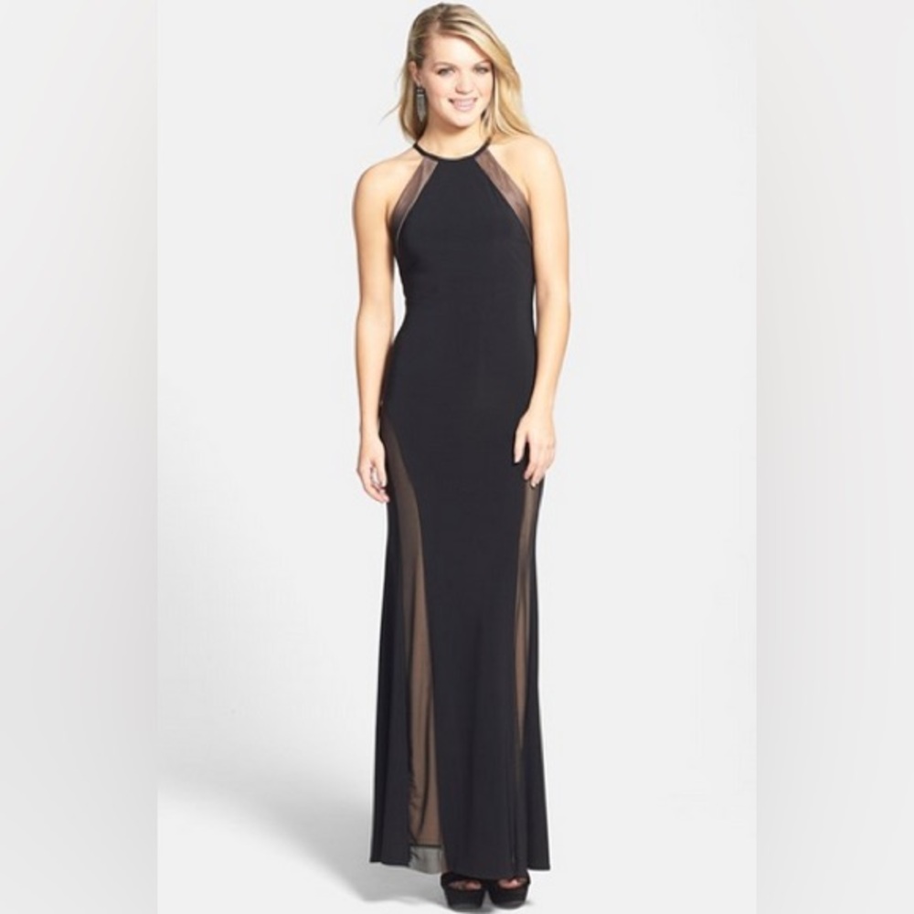 MORGAN & Co MESH FAUX SEE THROUGH DRESS